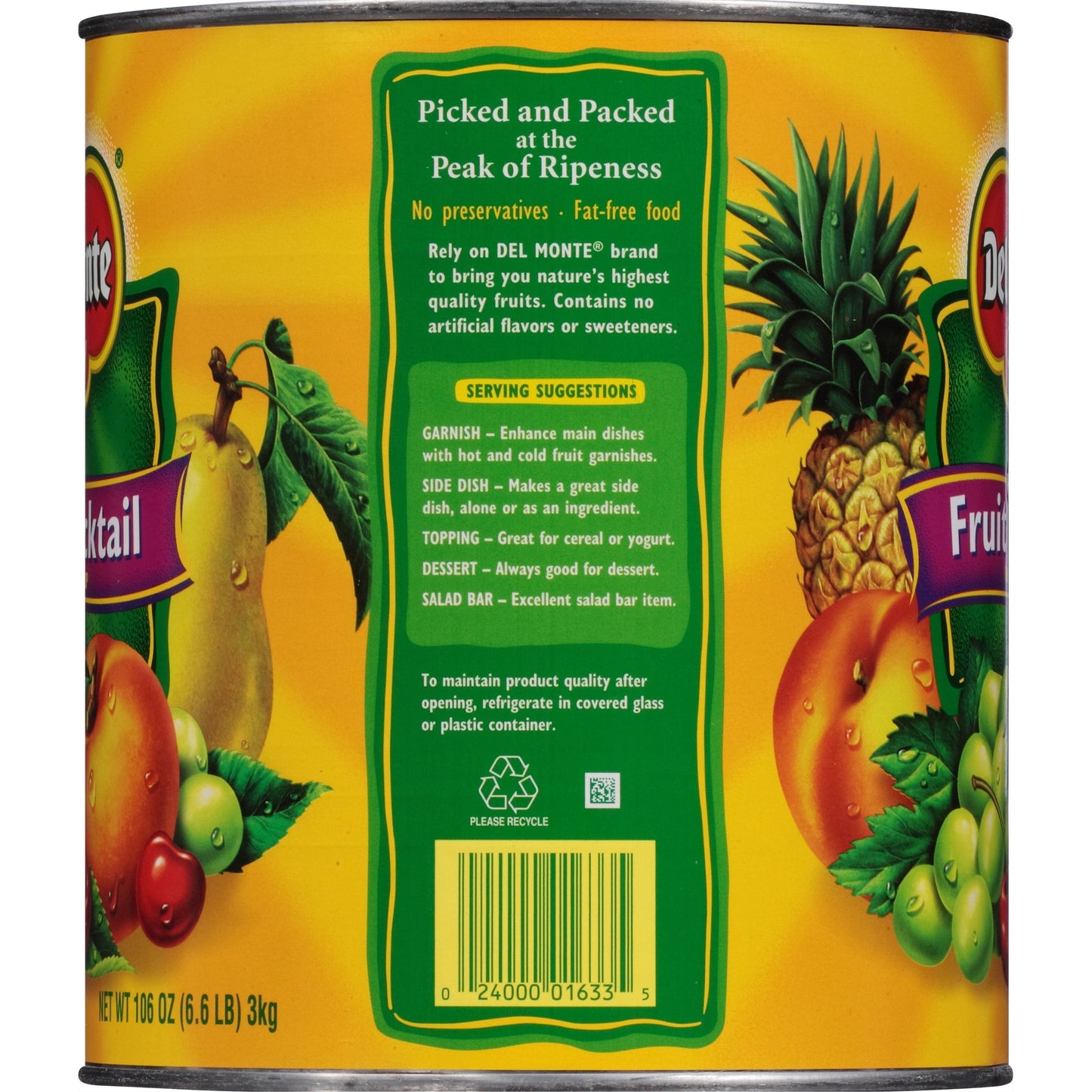 Fruit Cocktail in Light Syrup, 106 Oz Can