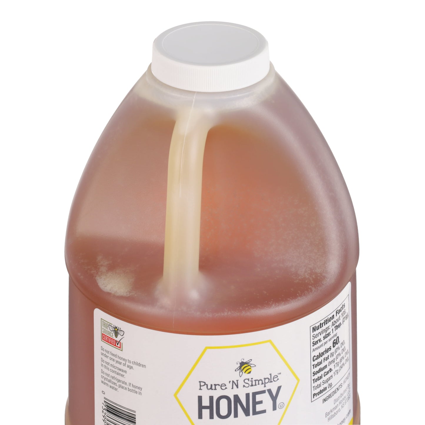 (2 Pack) Pure 'N Simple Honey, 100% Pure Honey, 80 Oz, Plastic Handle Jug, No Allergens