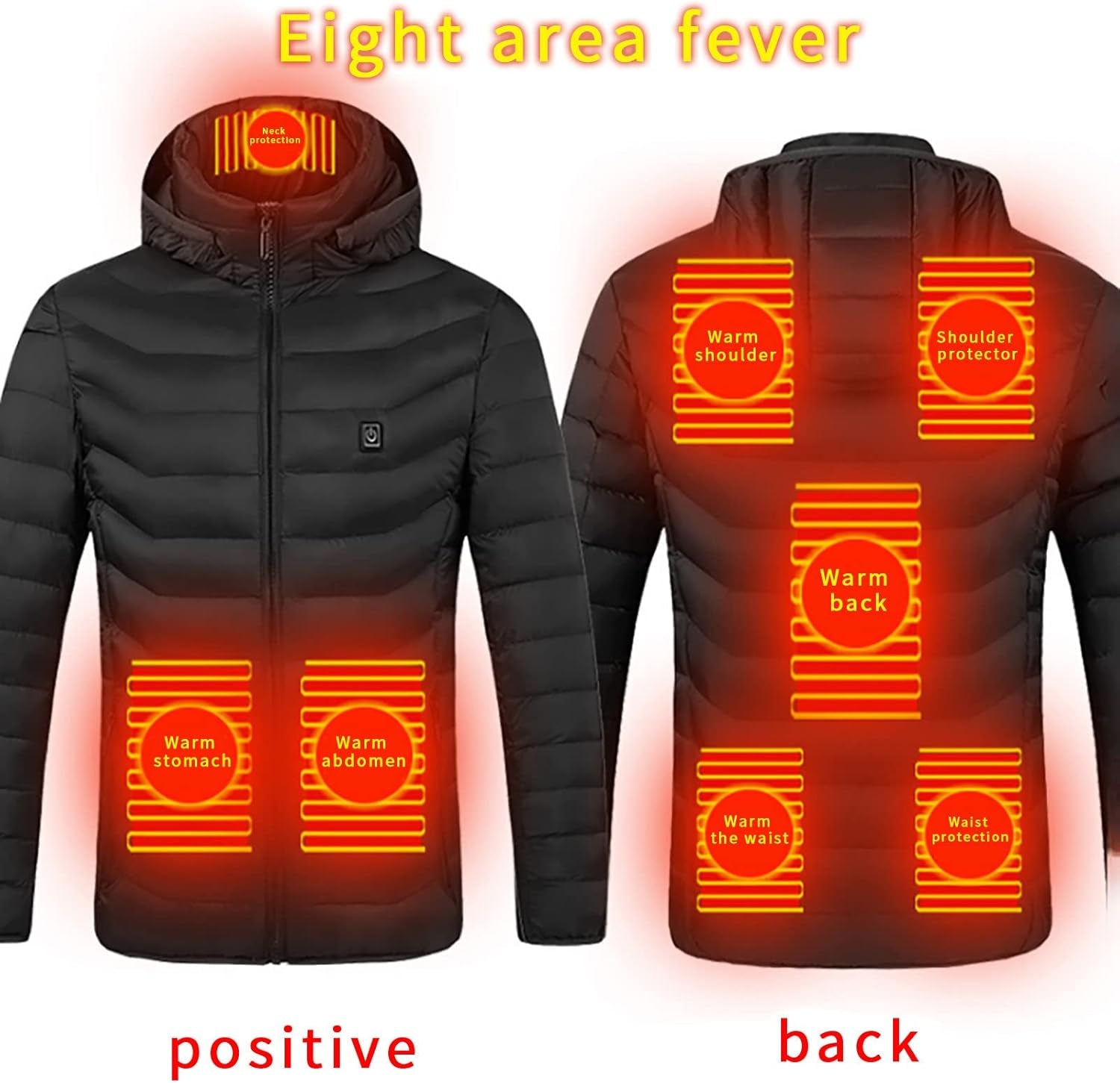 Heated Jackets for Men Women Hooded Packable down Puffer Coat Usb Rechargeable Heated Jacket Winter Outdoor Coats