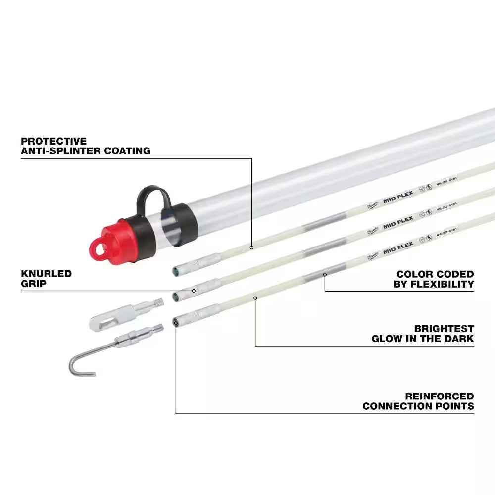 15 Ft. Mid Flex Fiberglass Fish Stick Kit with Accessories