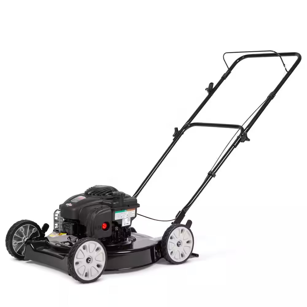 20 In. 125 Cc Briggs & Stratton Walk behind Gas Push Lawn Mower with 4 Wheel Height Adjustment and Prime 'N Pull Start