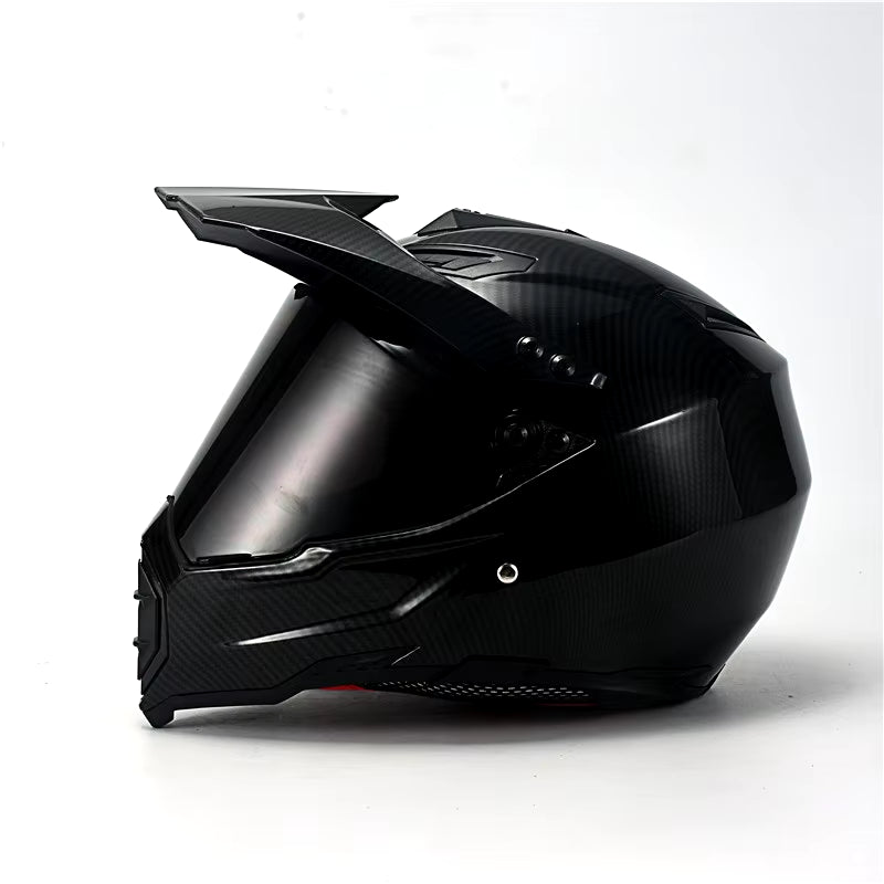 Carbon Fiber Pattern ABS Mater Full Face Moto Racing Helmet DOT Outdoor Adult MX Motocross Off-Road Dirt Bike Motorcycle ATV M