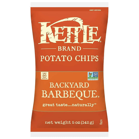 Kettle Brand Potato Chips, Backyard Barbeque Bags, 5 Ounce (Pack of 15)