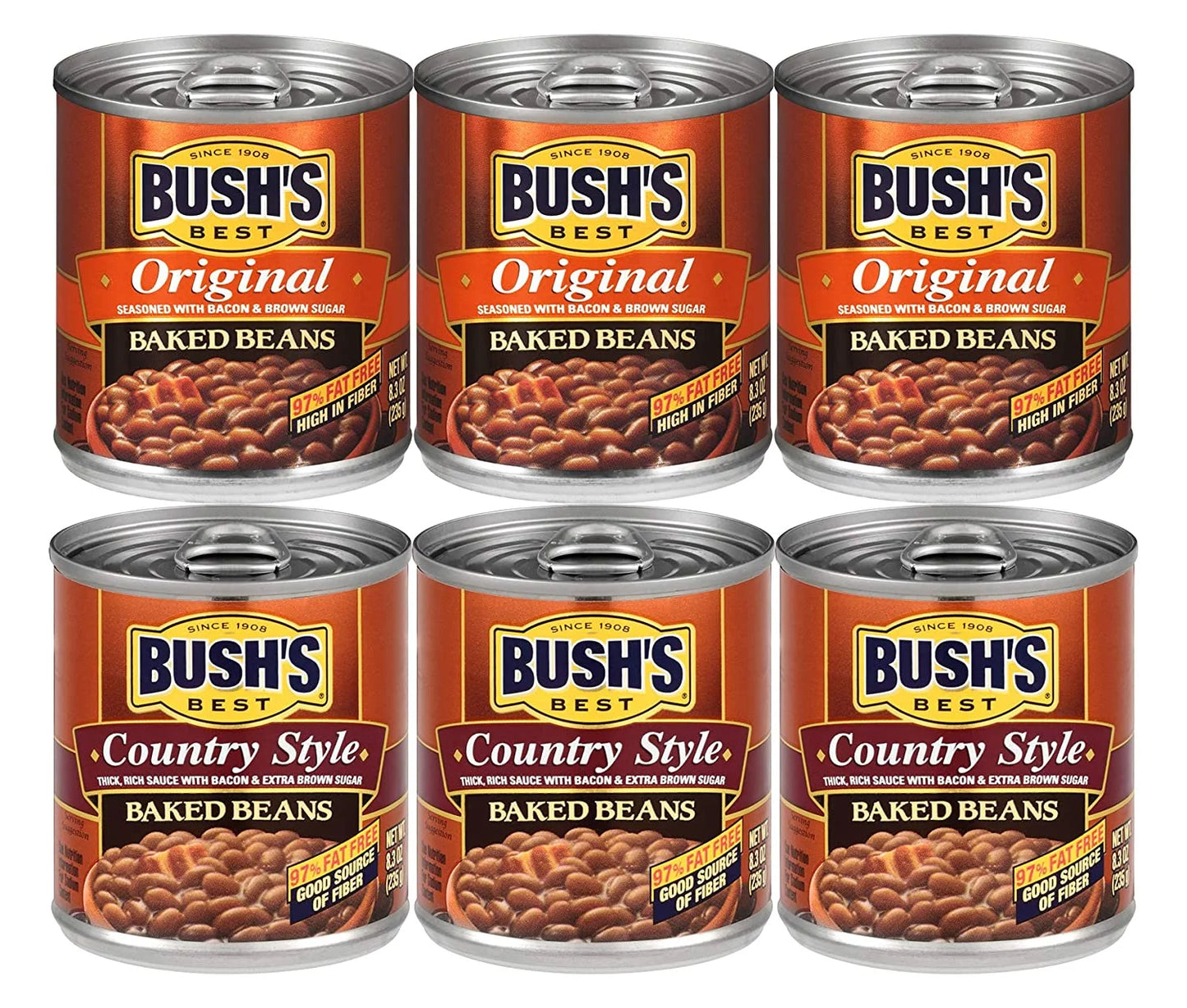 Best Baked Beans Variety Pack, 3 Original Baked Beans, 3 Country Style, 1 CT