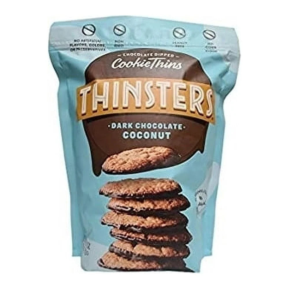 Thinster'S Dark Chocolate Coconut Cookie Thins, 18 Ounce