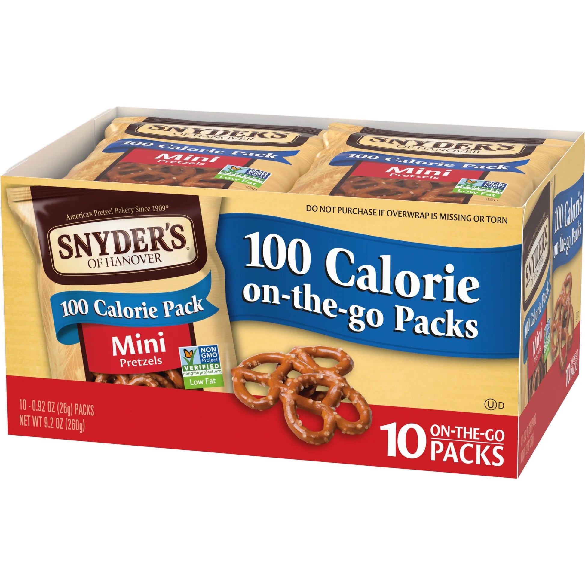 Mini Pretzels, 100 Calorie Individual Packs, Multipack 10 Ct