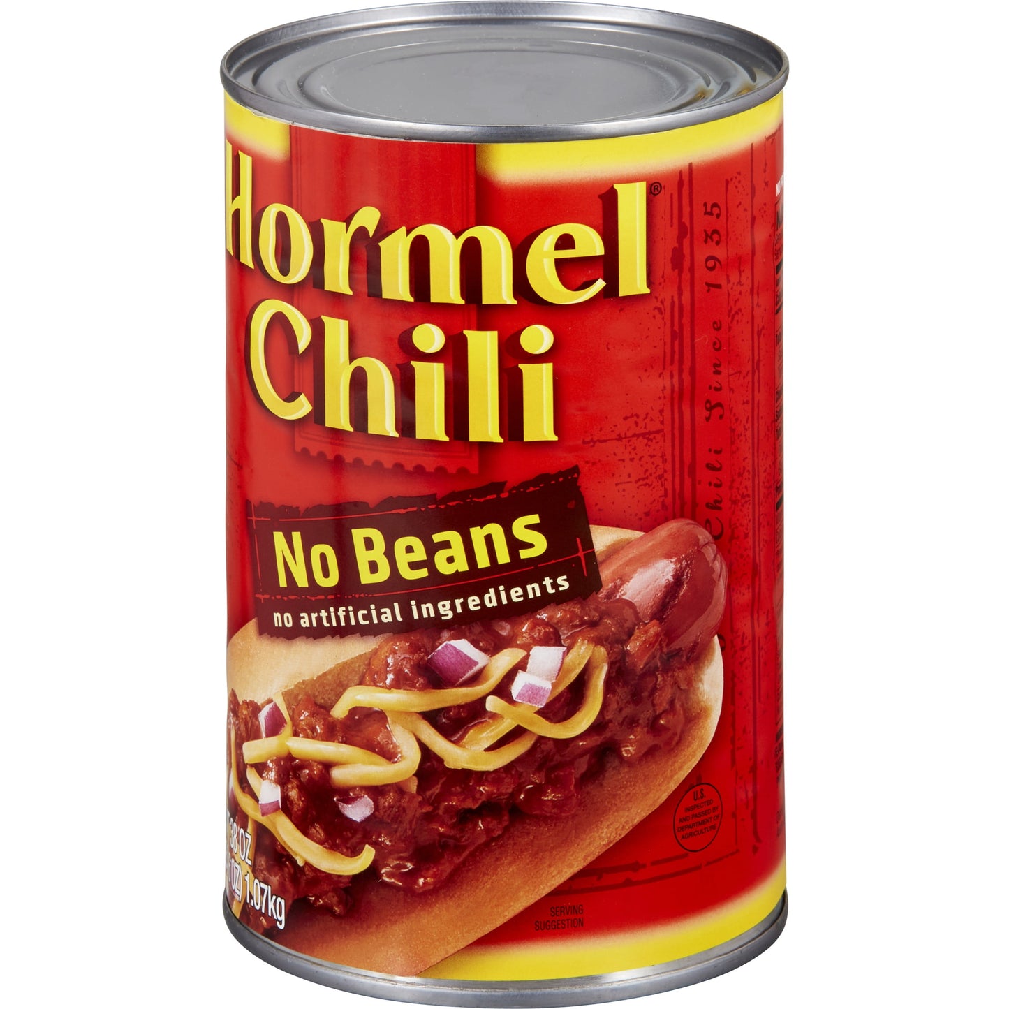 Chili, No Beans, No Artificial Ingredients, Steel Can 38 Oz