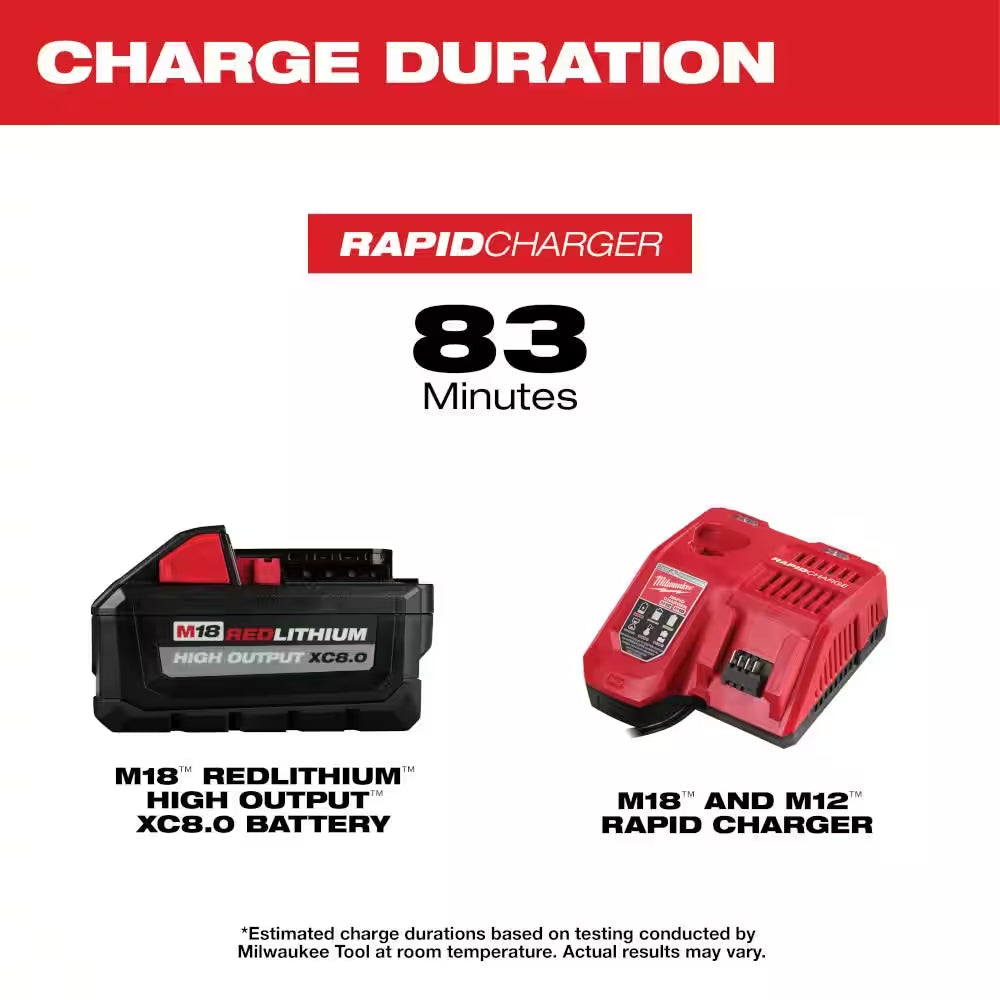 M18 18-Volt Lithium-Ion HIGH OUTPUT Starter Kit with XC 8.0Ah Battery and Rapid Charger