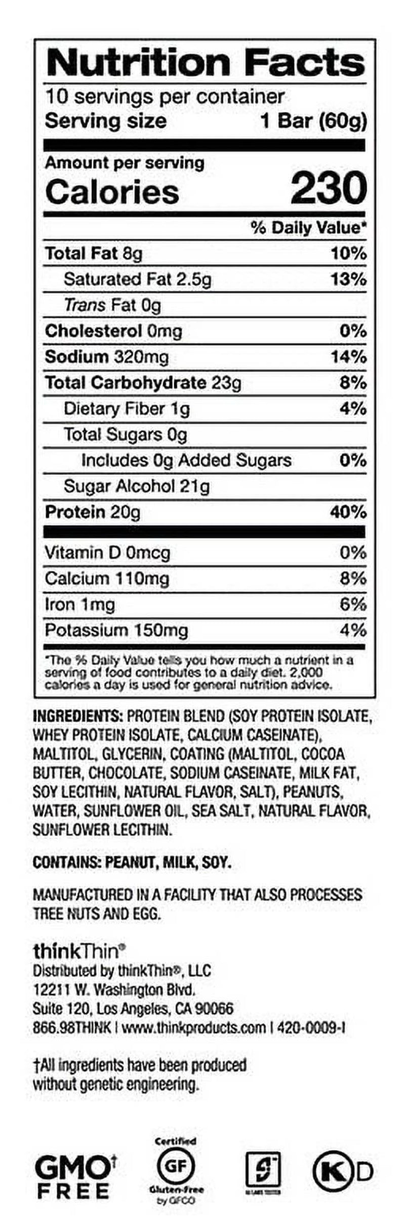 Protein & Fiber Bars, Chocolate Almond Brownie, 10G Protein, 10 Ct