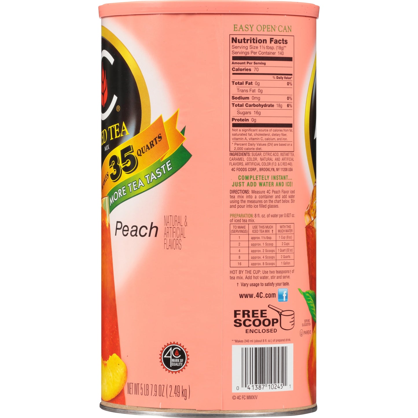 ® Peach Iced Tea Mix 82.6 Oz. Canister