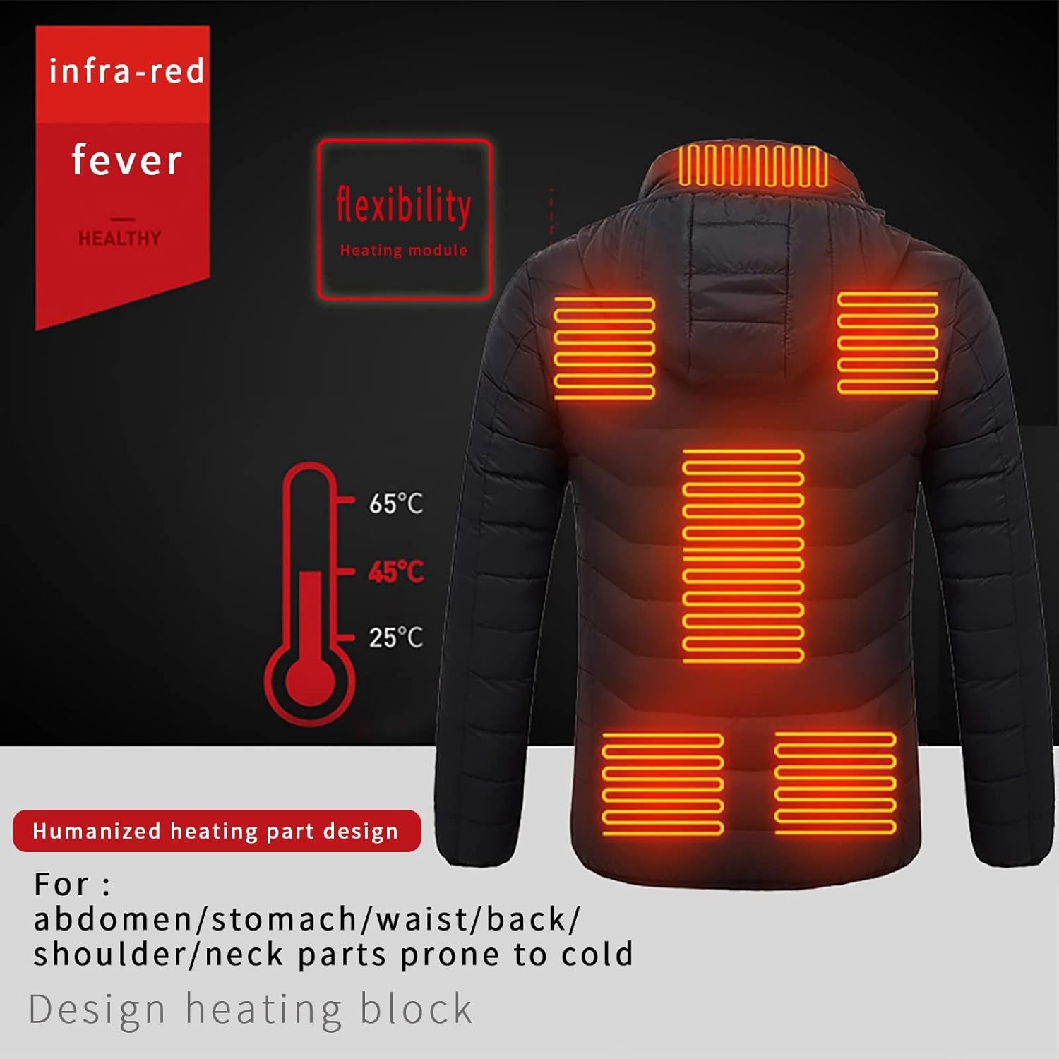 Heated Jackets for Men Women Hooded Packable down Puffer Coat Usb Rechargeable Heated Jacket Winter Outdoor Coats