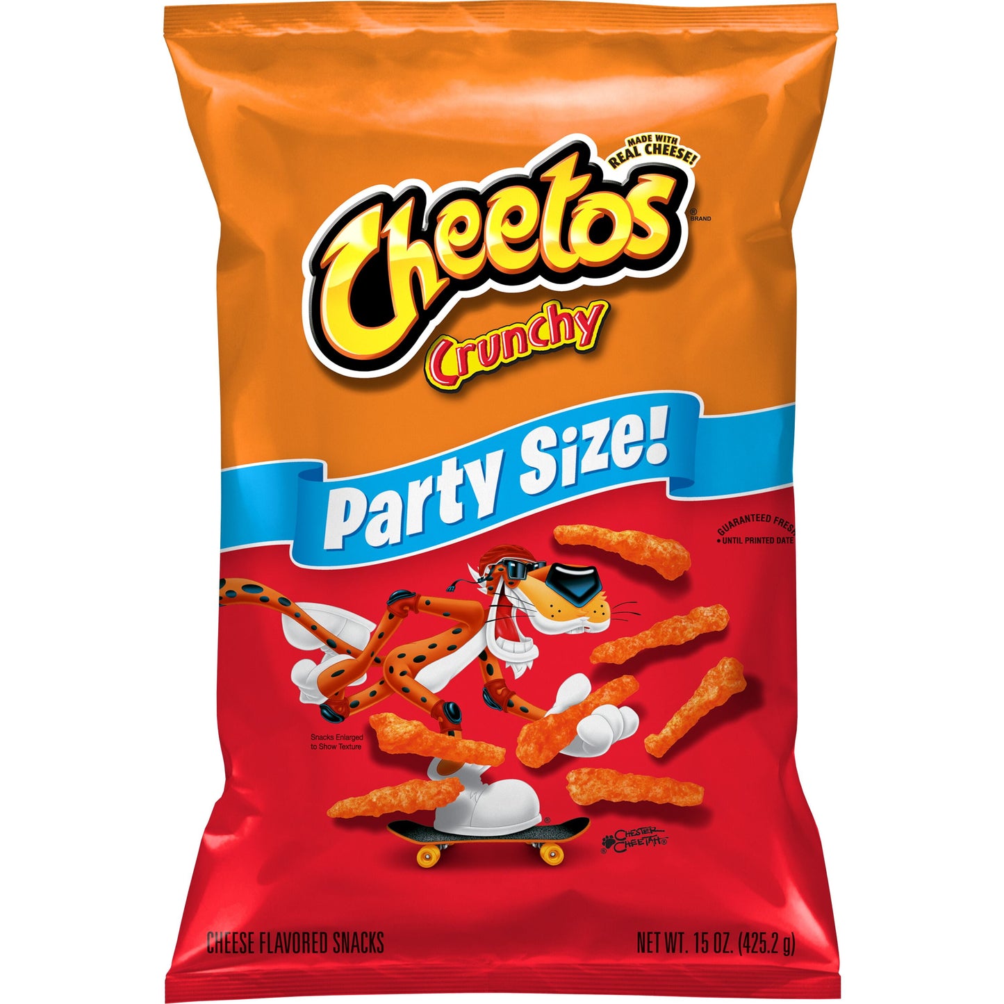 (4 Pack)  Crunchy Cheese Puff Chips, 15 Oz Bag