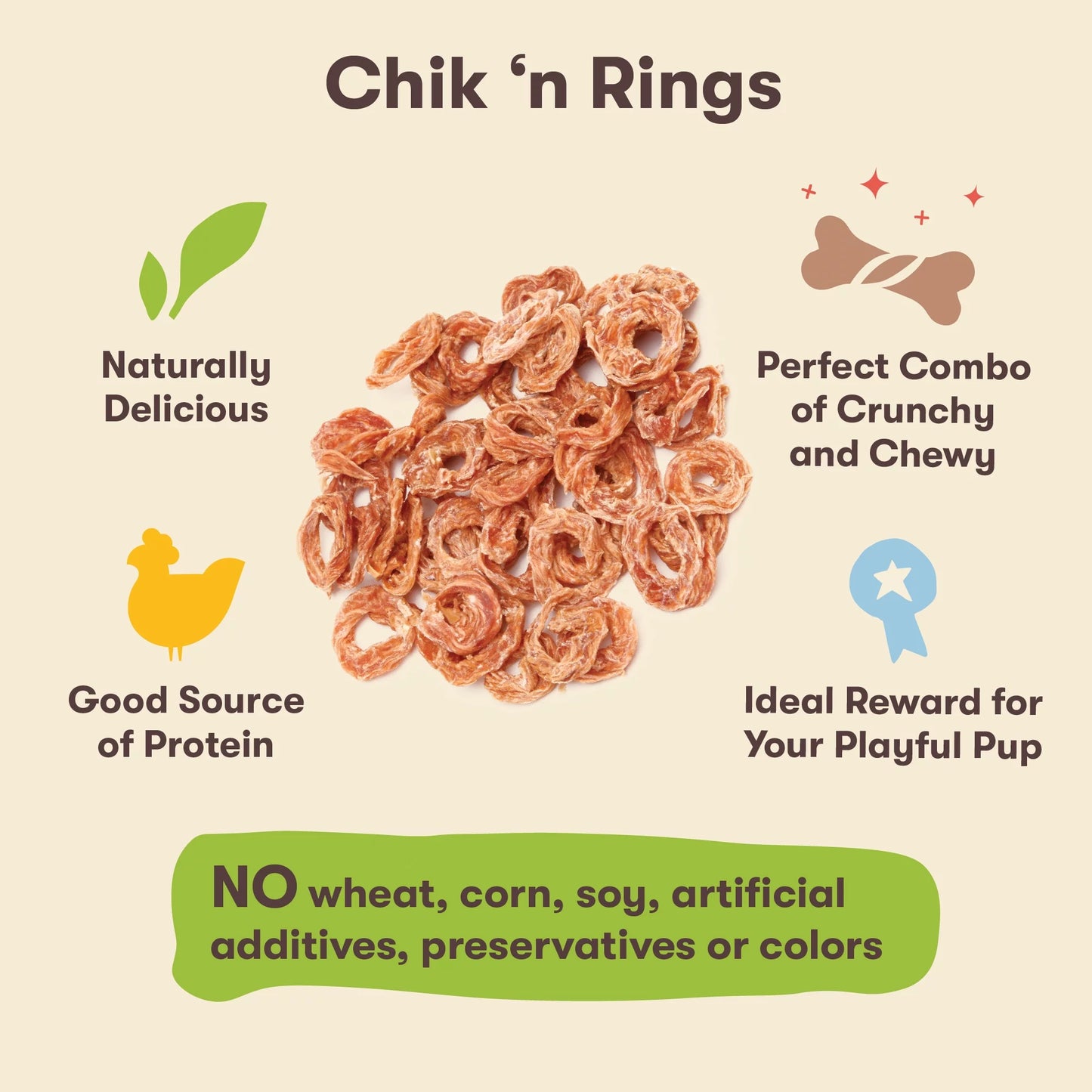 Chik 'N Rings Jerky Dog Treats - 8 Ounce