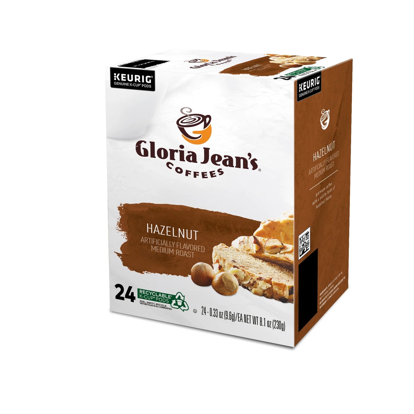 Gloria Jean'S Coffee, Hazelnut Medium Roast K-Cup Coffee Pods, 24 Count