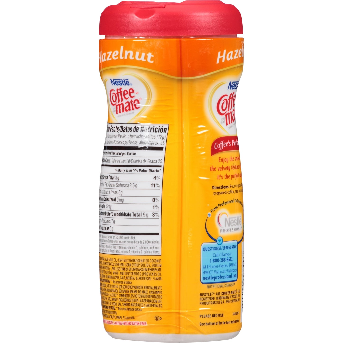 Coffee-Mate Hazelnut Powder Creamer, 15 Oz