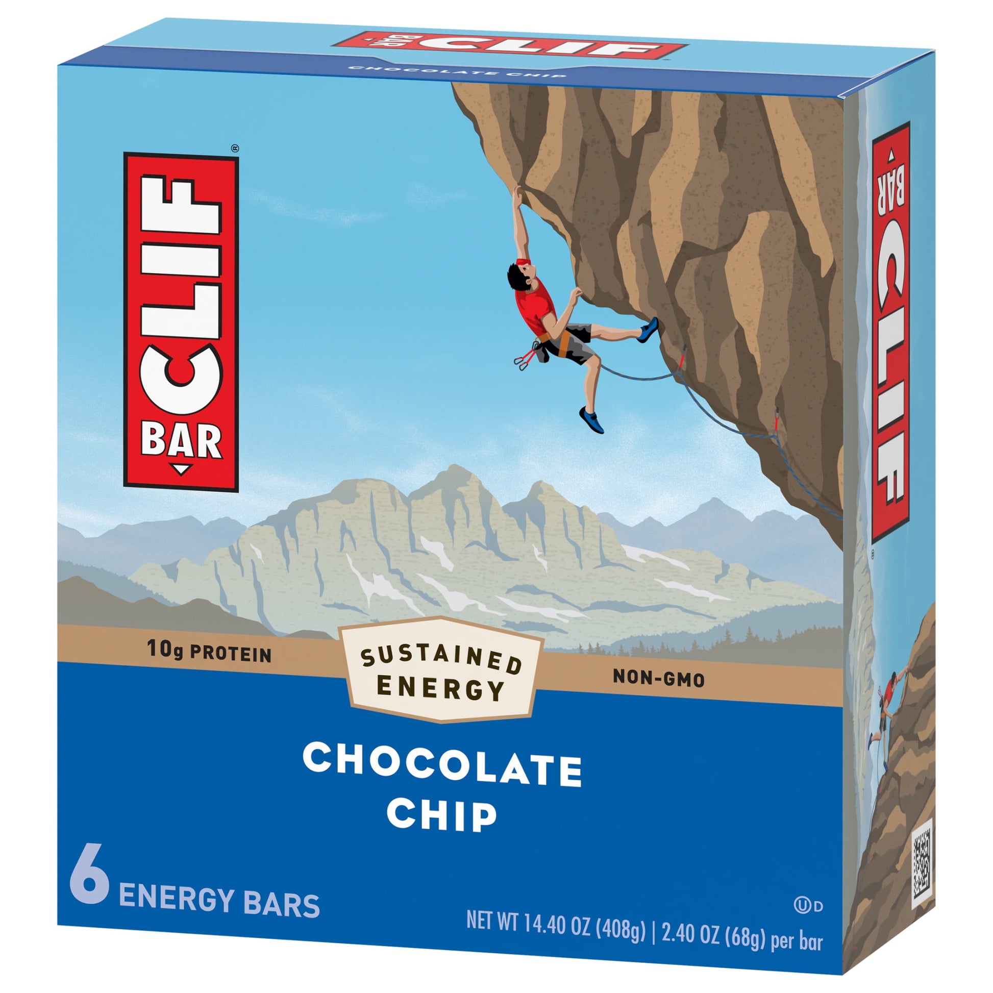 - Chocolate Chip - Made with Organic Oats - 10G Protein - Non-Gmo - Plant Based - Energy Bars - 2.4 Oz. (6 Pack)