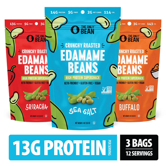 Crunchy Roasted Edamame Beans, 4 Oz (3 Pack)