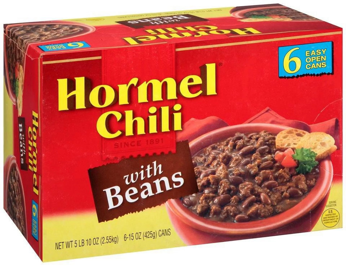 Chili with Beans, 6 Pk./15 Oz.