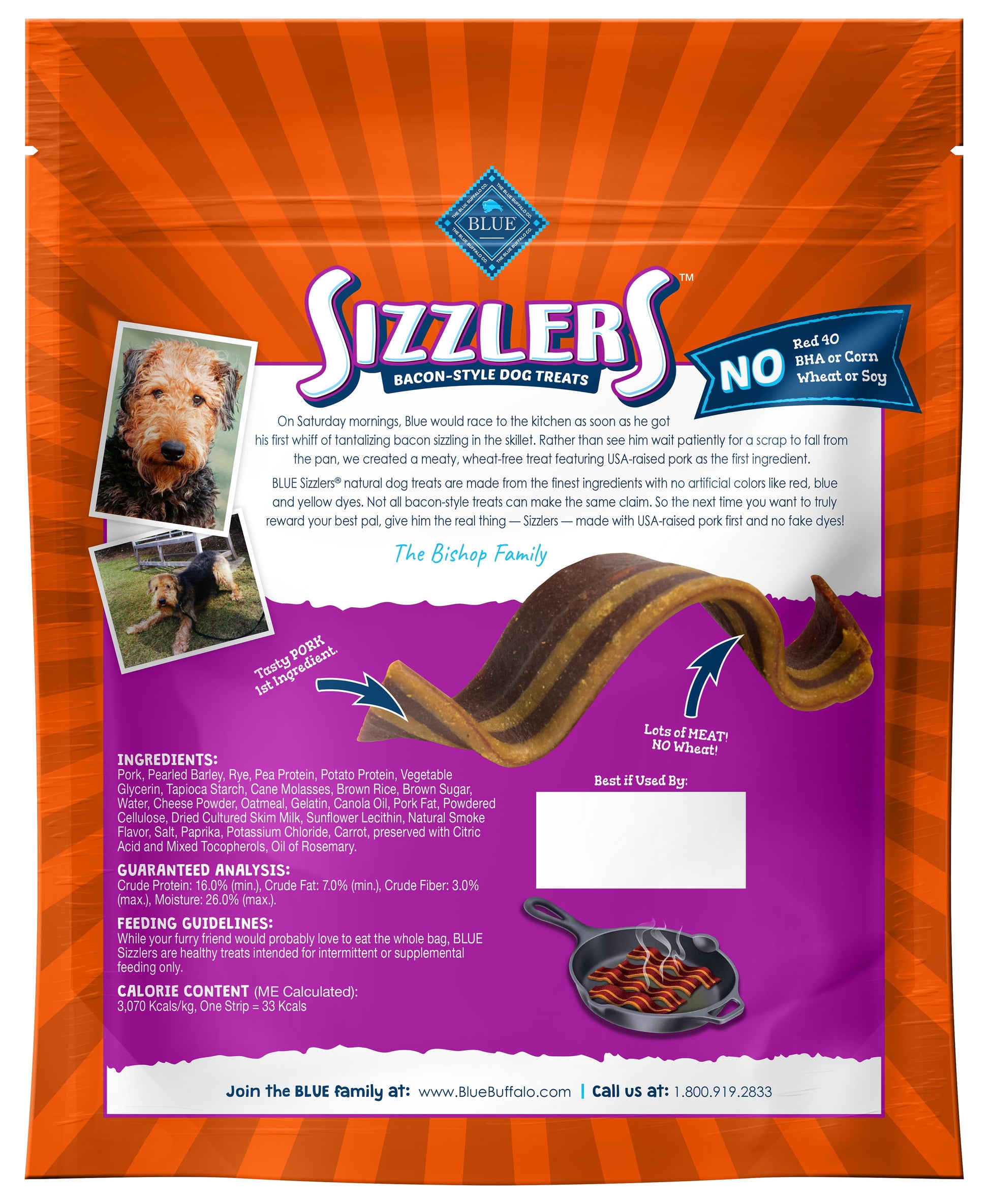 Sizzlers Natural Baconstyle Softmoist Original Pork Dog Treats