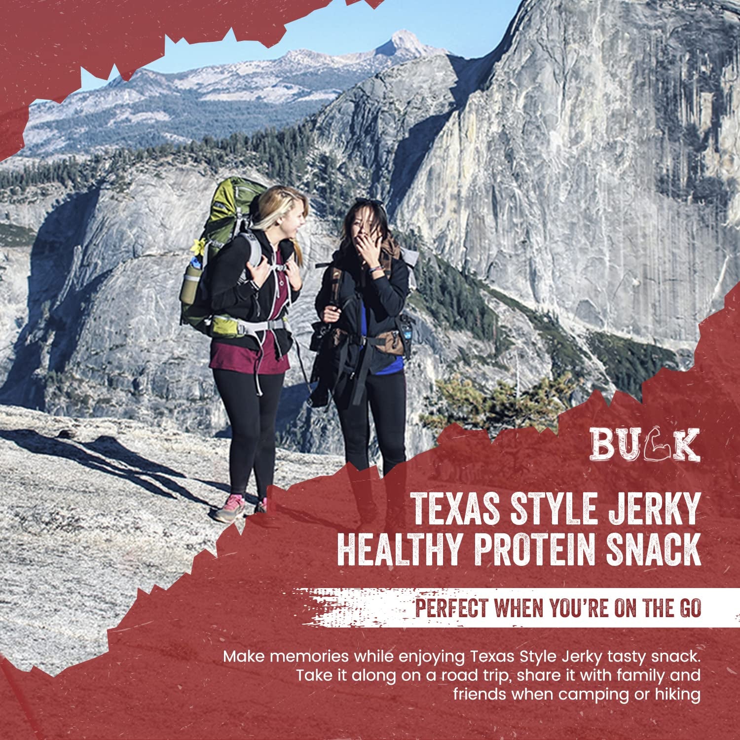 Texas Style Beef Jerky Bulk, Healthy Beef Jerky Snack Packs, Low Carb with 18 Grams of Protein, Gluten & MSG Free, Original Flavor, 1 Pound (Pack of 3)