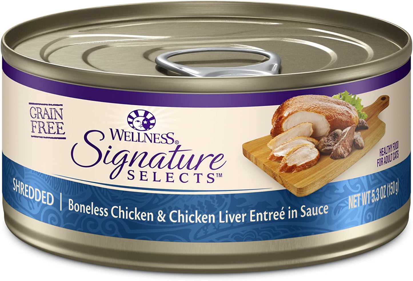 CORE Grain-Free Signature Selects Wet Cat Food, Natural Pet Food Made with Real Meat (Shredded Chicken & Chicken Liver, 5.3 Ounces, Pack of 12)