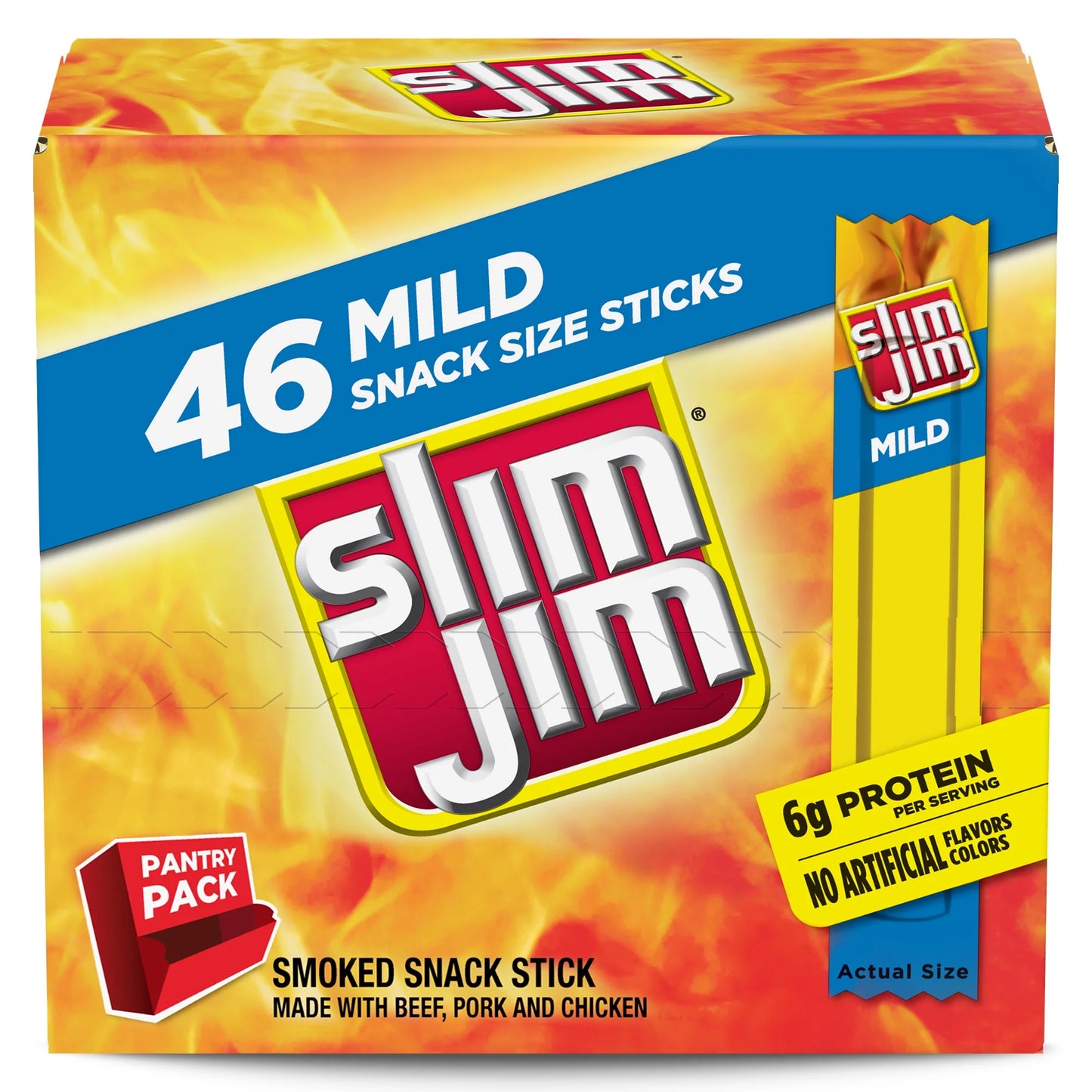 Mild Snack Size Stick, Meat Snacks, 0.28 Oz, 46 Count Box