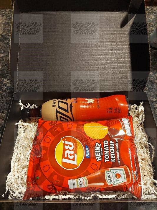 Exotic Snack Holiday Gift Box Exotic Chips Soda Lays Pepsi Fanta Cola FREE SHIP