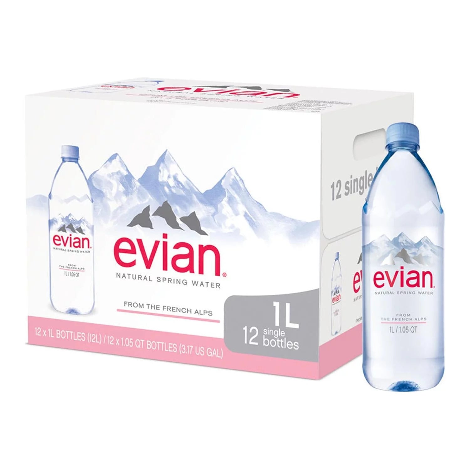 Natural Spring Water, 12 Pk./1L