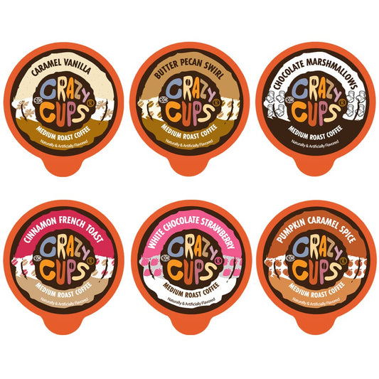 Flavored Coffee Pods Variety Pack, Medium Roast Flavored Coffee K Cups Variety Pack (Including Pumpkin), Single Serve Coffee in Recyclable Coffee Pods for Keurig K Cups Machines, 72 Count