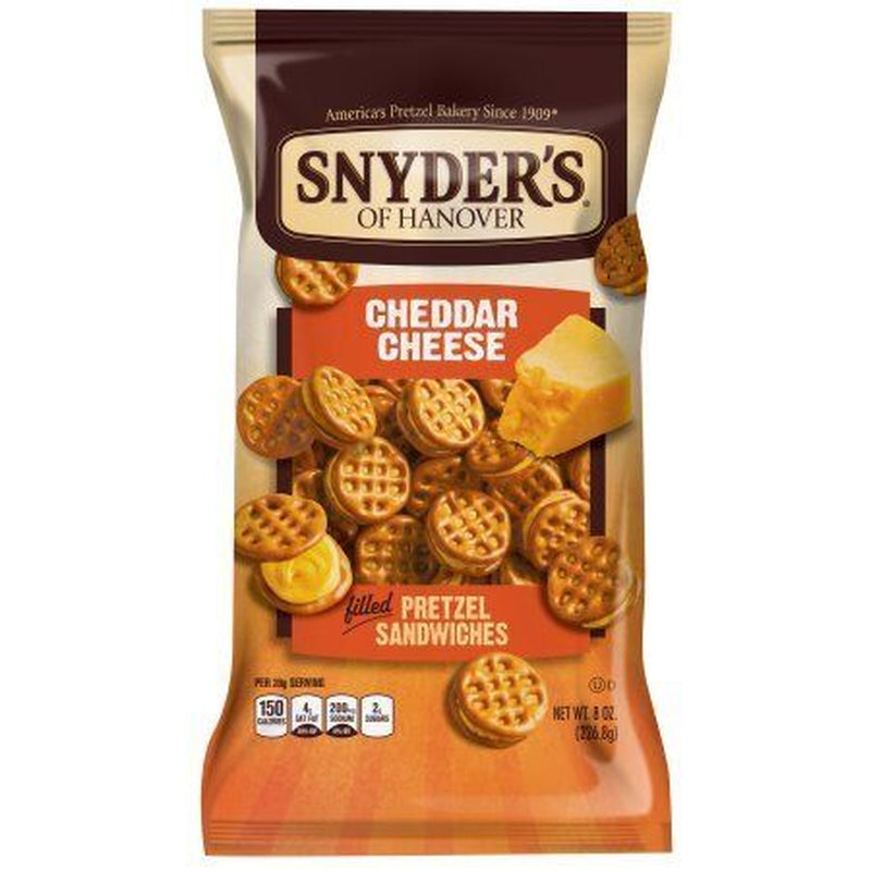 Snyders of Hanover Pretzel Sandwiches, Cheddar Cheese, 8 Oz
