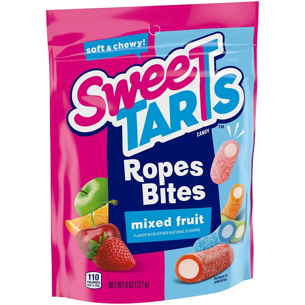 Ropes Bites Candy, Mixed Fruit-Flavored, 8 Oz