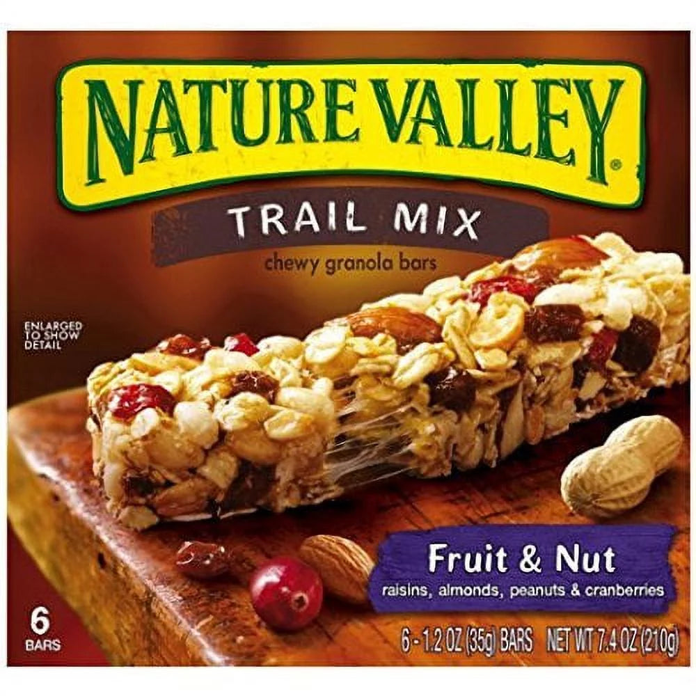 Fruit & Nut Chewy Granola Bars, Trail Mix, 6 Ct, 7.4 Oz (Pack of 4)