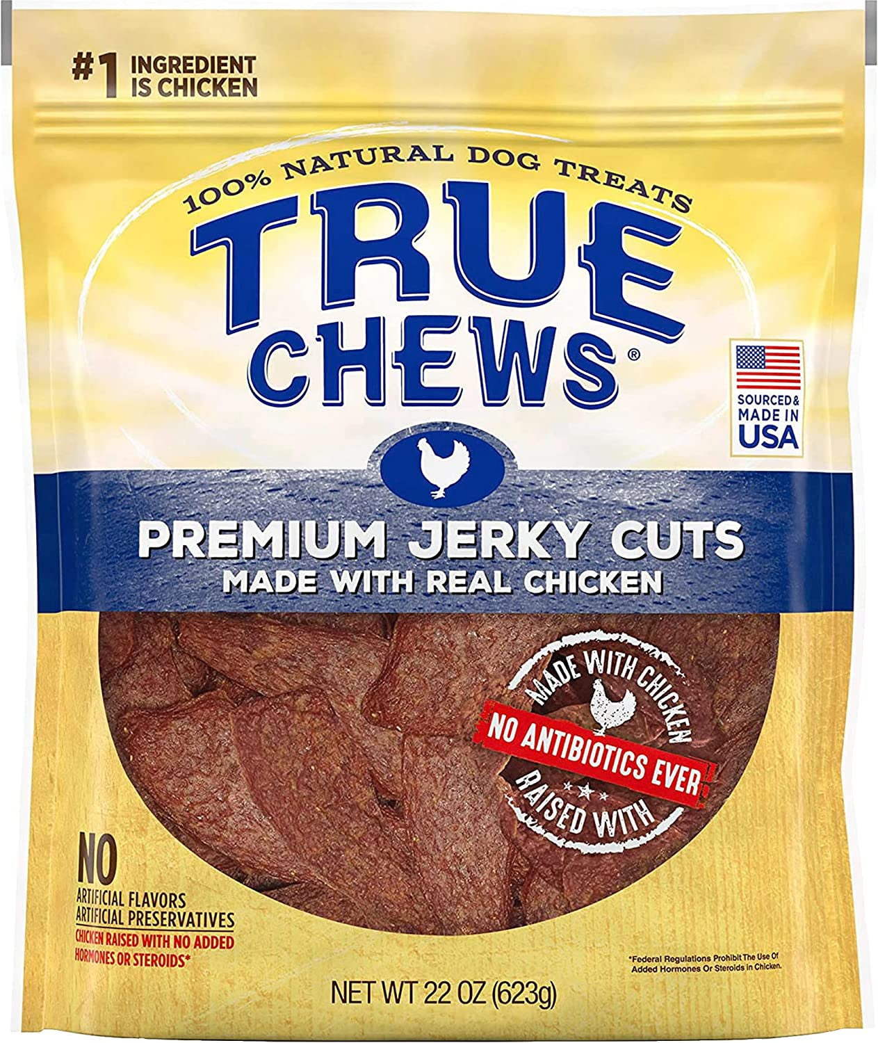 True Chews Premium Jerky Cuts Natural Dog Treats, Chicken 22 Oz Bag