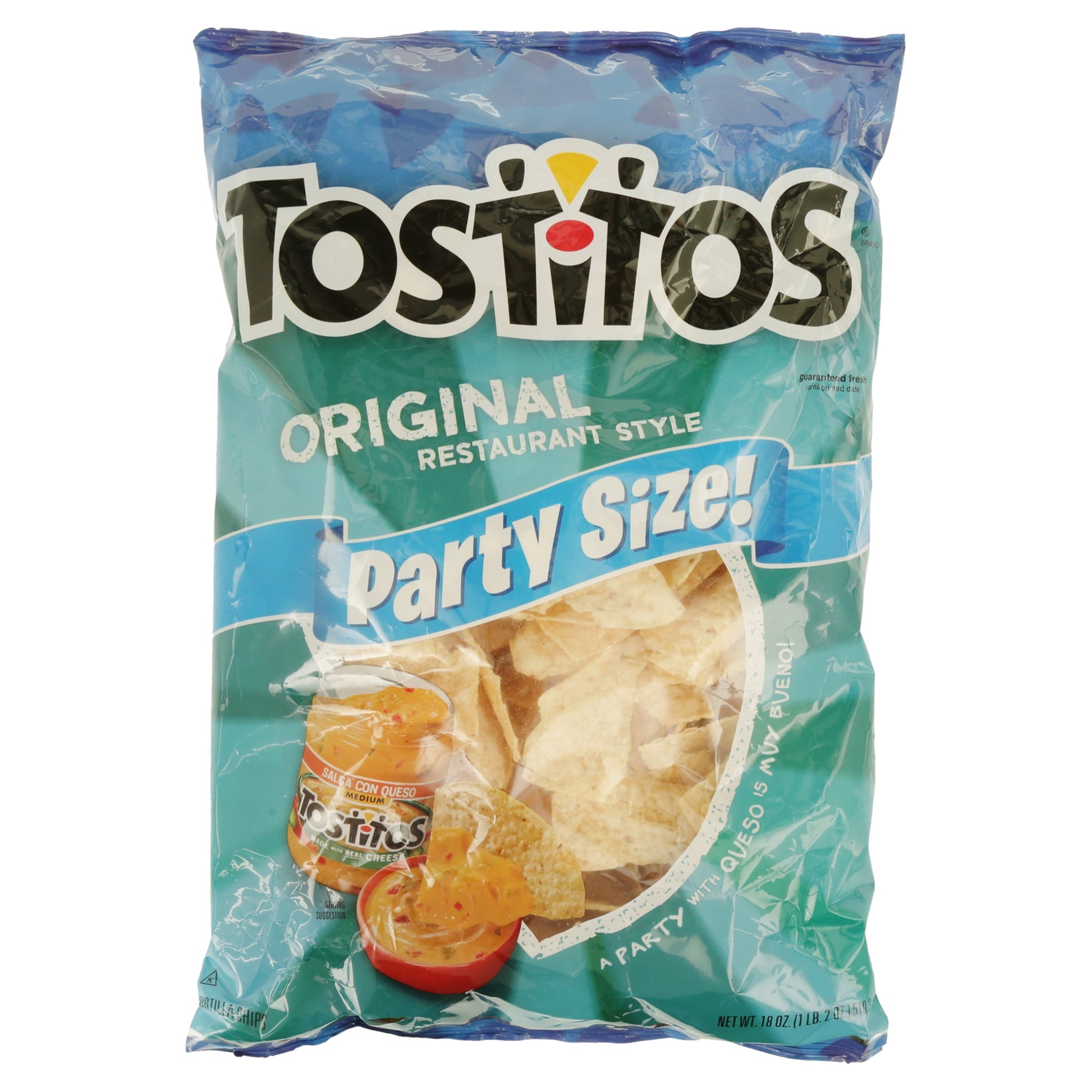 Original Restaurant Style Tortilla Chips, Party Size, 18 Oz Bag