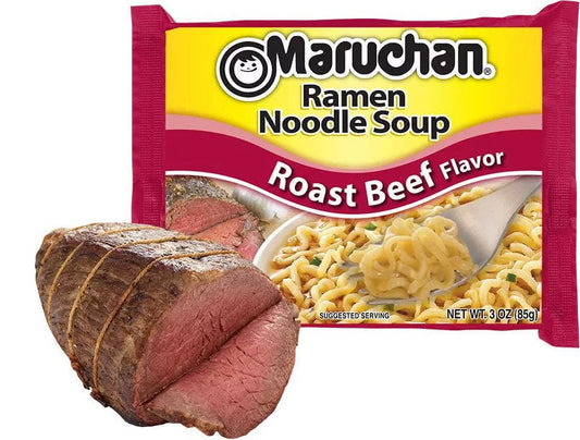 (24 Packs)  Roast Beef Ramen Noodle Flavor, 3 Oz