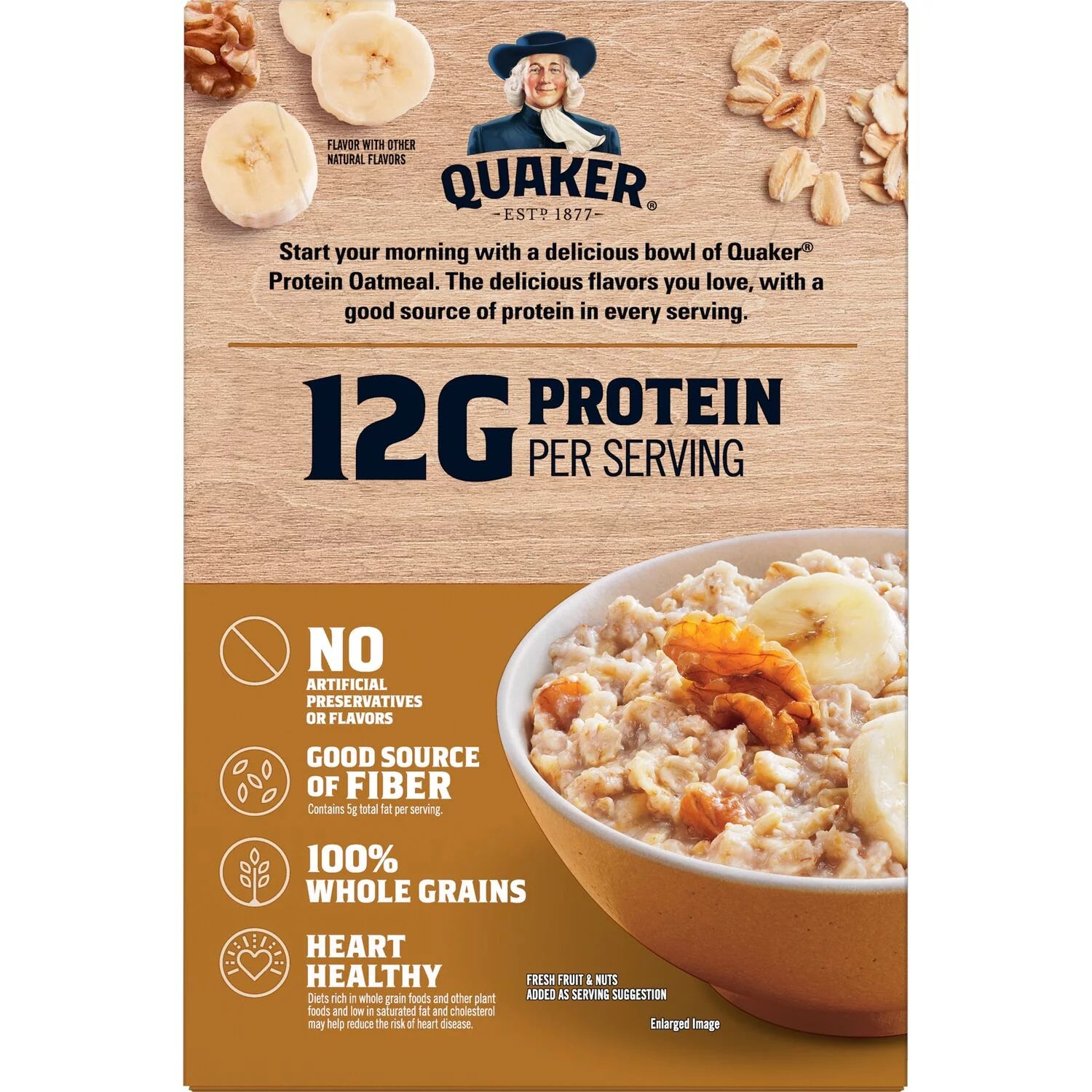 (3 Pack)  Select Starts Protein Instant Oatmeal, Banana Nut, 2.15 Oz Packets, 6 Pack