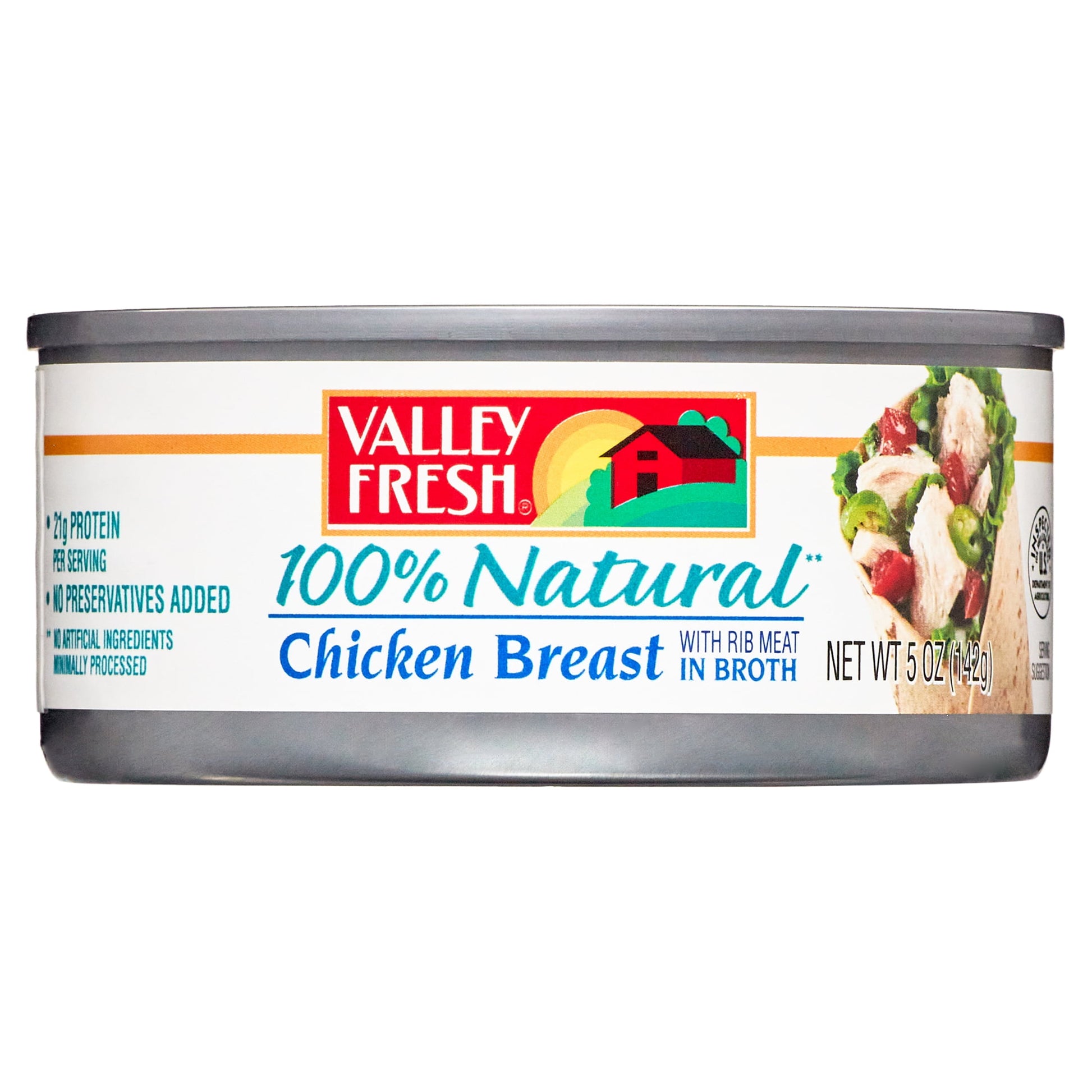 100% Natural* Chicken Breast in Water, Shelf Stable, 5 Oz Steel Can (4 Pack)