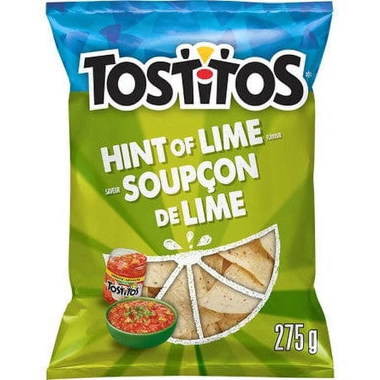Hint of Lime Flavor Tortilla Chips 275G/9.7 Oz., {Imported from Canada}