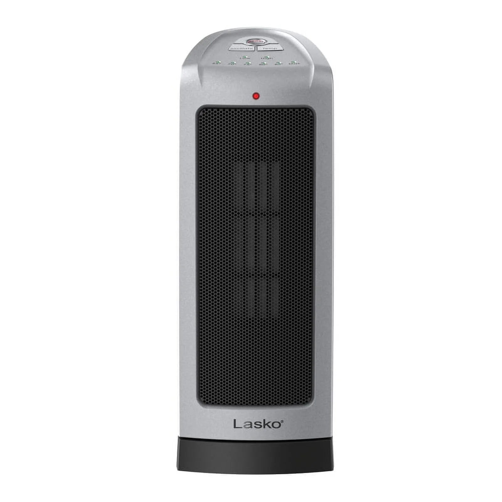 16" 1500W Ceramic Tower Electric Space Heater with Adjustable Thermostat, Silver, 5309, New