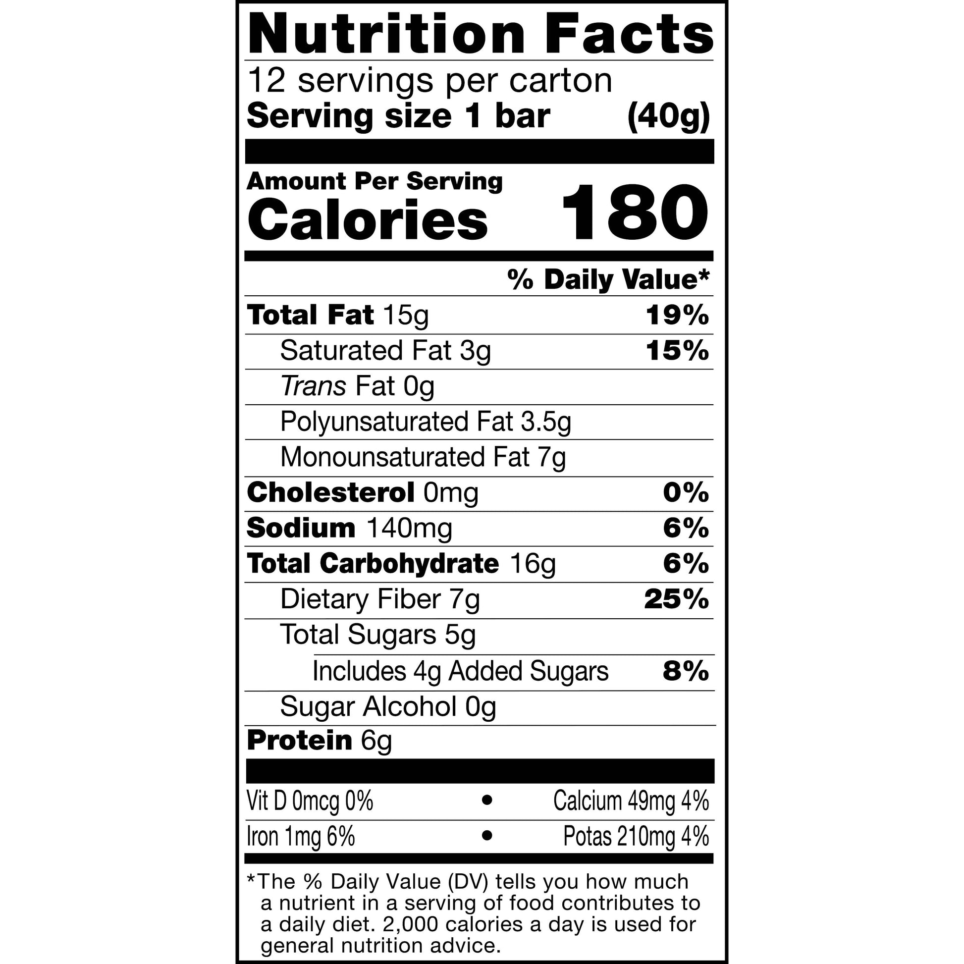 Gluten Free Dark Chocolate Nuts & Sea Salt Snack Bars, Value Pack, 1.4 Oz, 12 Count