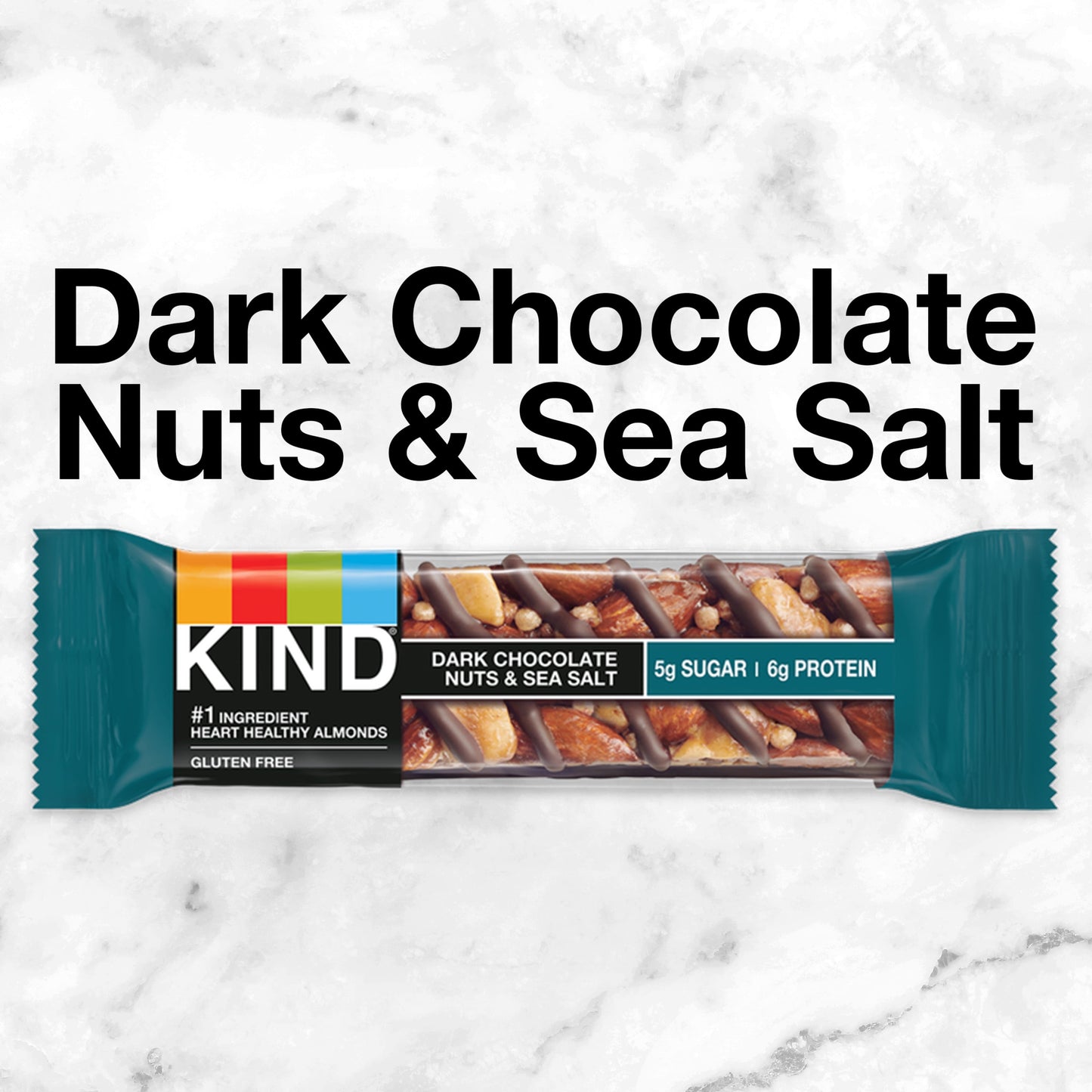 Gluten Free Dark Chocolate Nuts & Sea Salt Snack Bars, Value Pack, 1.4 Oz, 12 Count