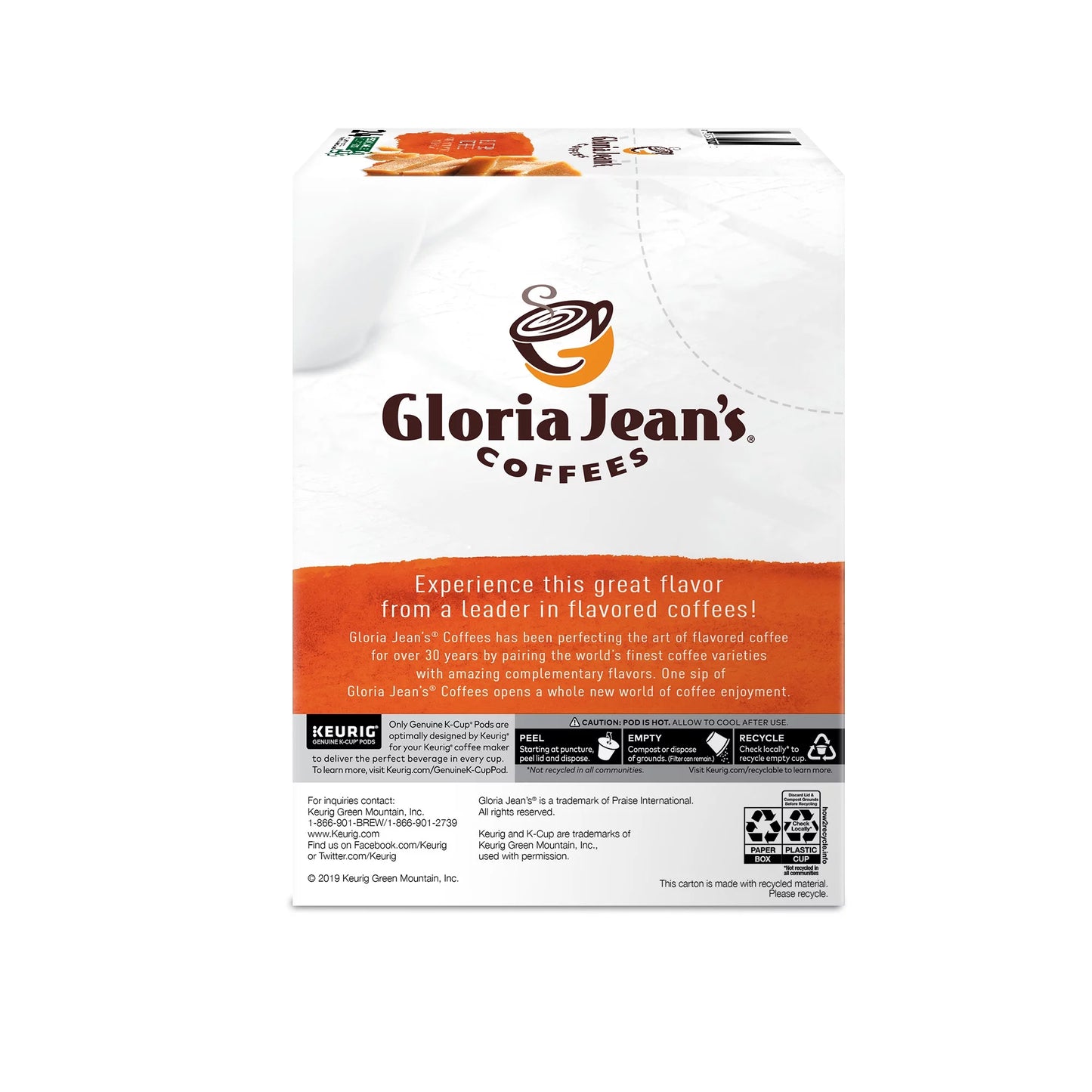 Gloria Jean'S Coffee, Butter Toffee Medium Roast K-Cup Coffee Pods, 24 Count