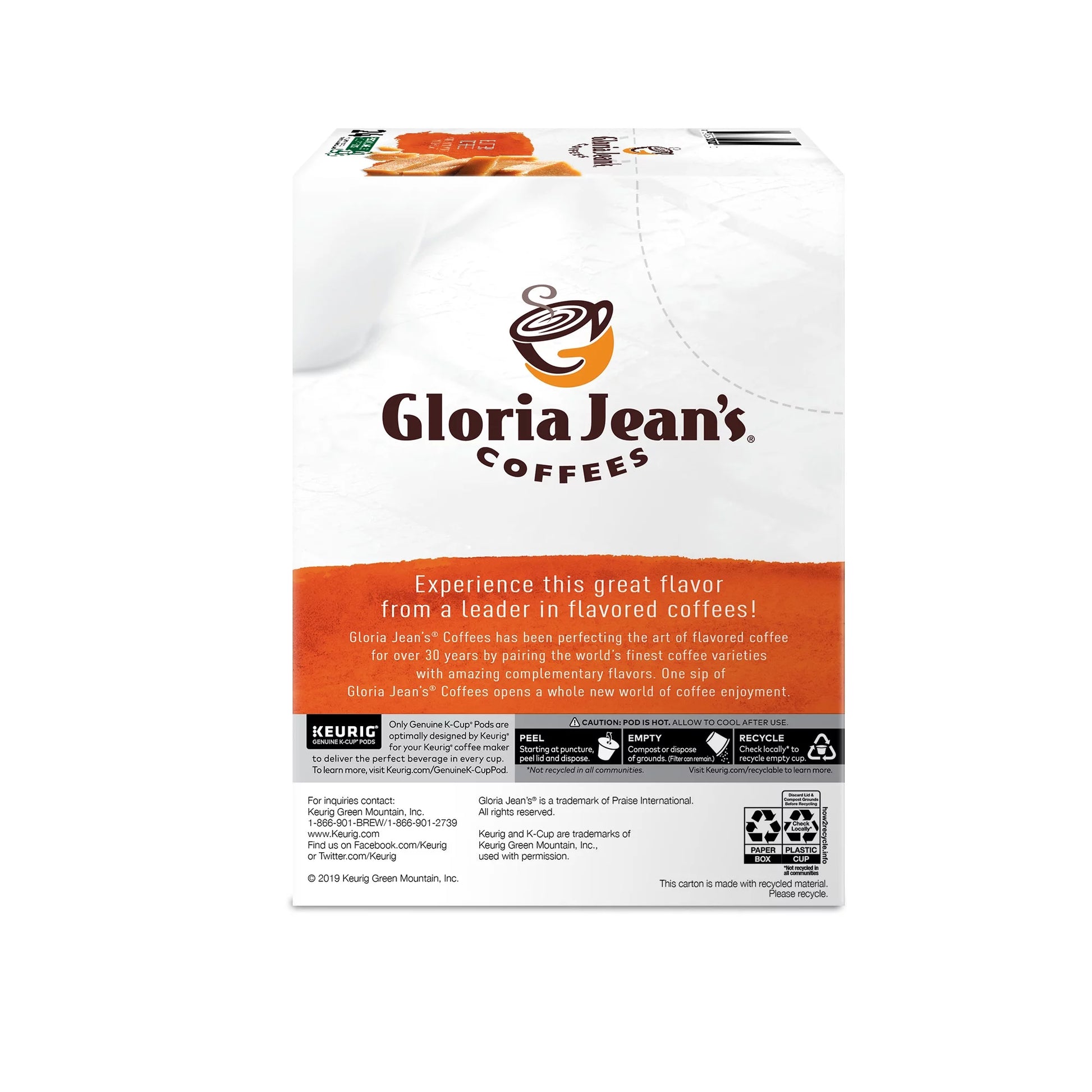 Gloria Jean'S Coffee, Butter Toffee Medium Roast K-Cup Coffee Pods, 24 Count