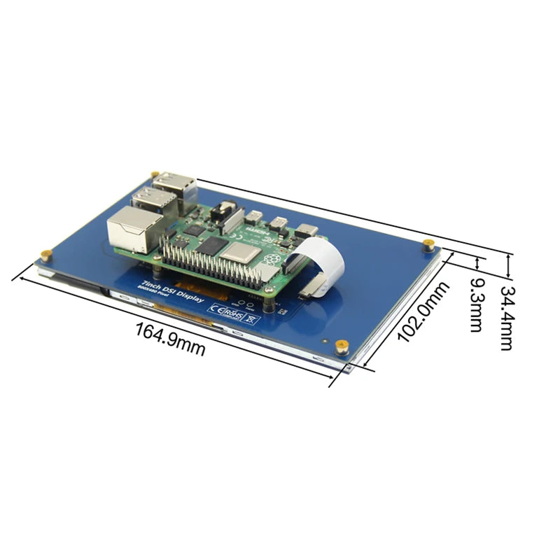 Rapberry Pi 7 inch MIPI DSI Display 800X480 Pixel IPS Capacitive Touch Screen Module 7" IPS PWM Touchscreen