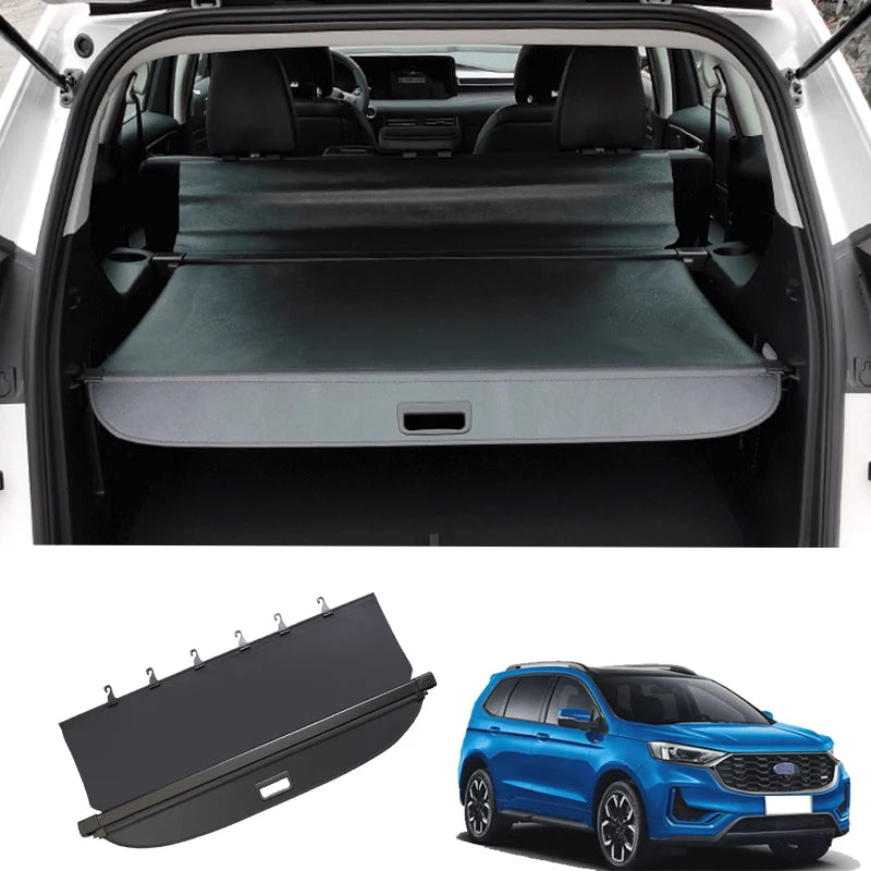 For Ford Edge Cargo Cover Trunk Retractable Parcel Rack Waterproof Shield Privacy Cargo Cover Auto Parts 2015-2021