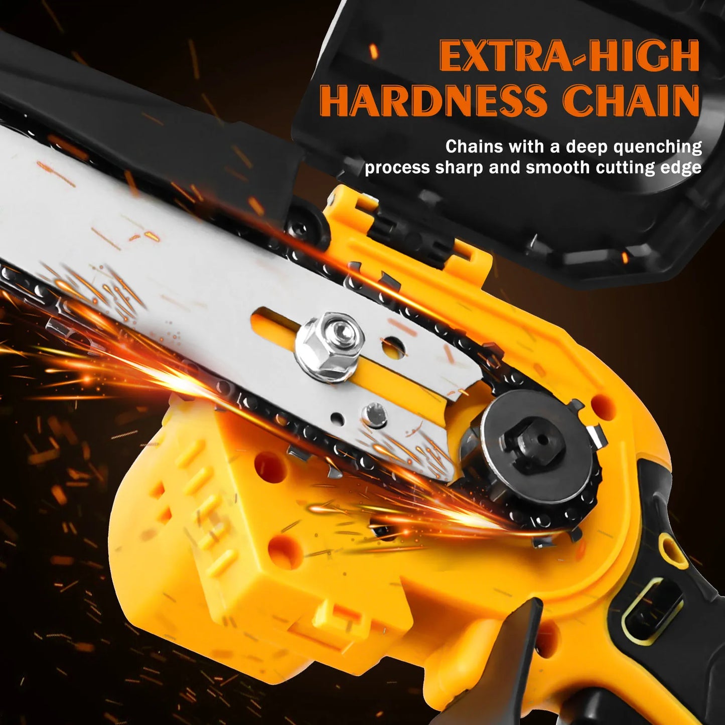 550W 6Inch Brushless Chainsaw Handheld Small Electric Saw Cordless Garden Cutting Tool for Dewalt 20V Battery (No Battery)