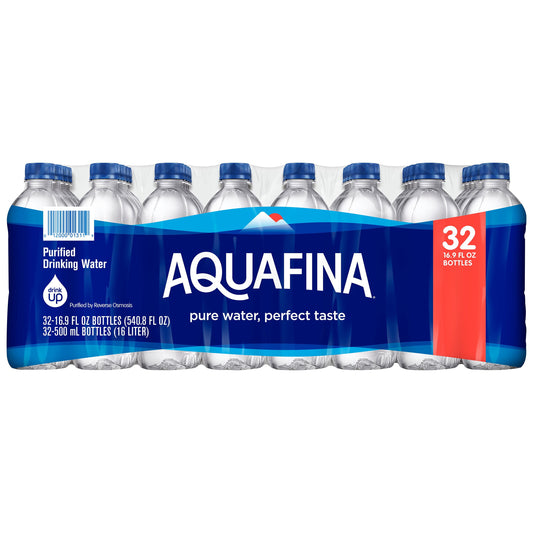 Purified Bottled Drinking Water, 16.9 Oz, 32 Pack Bottles