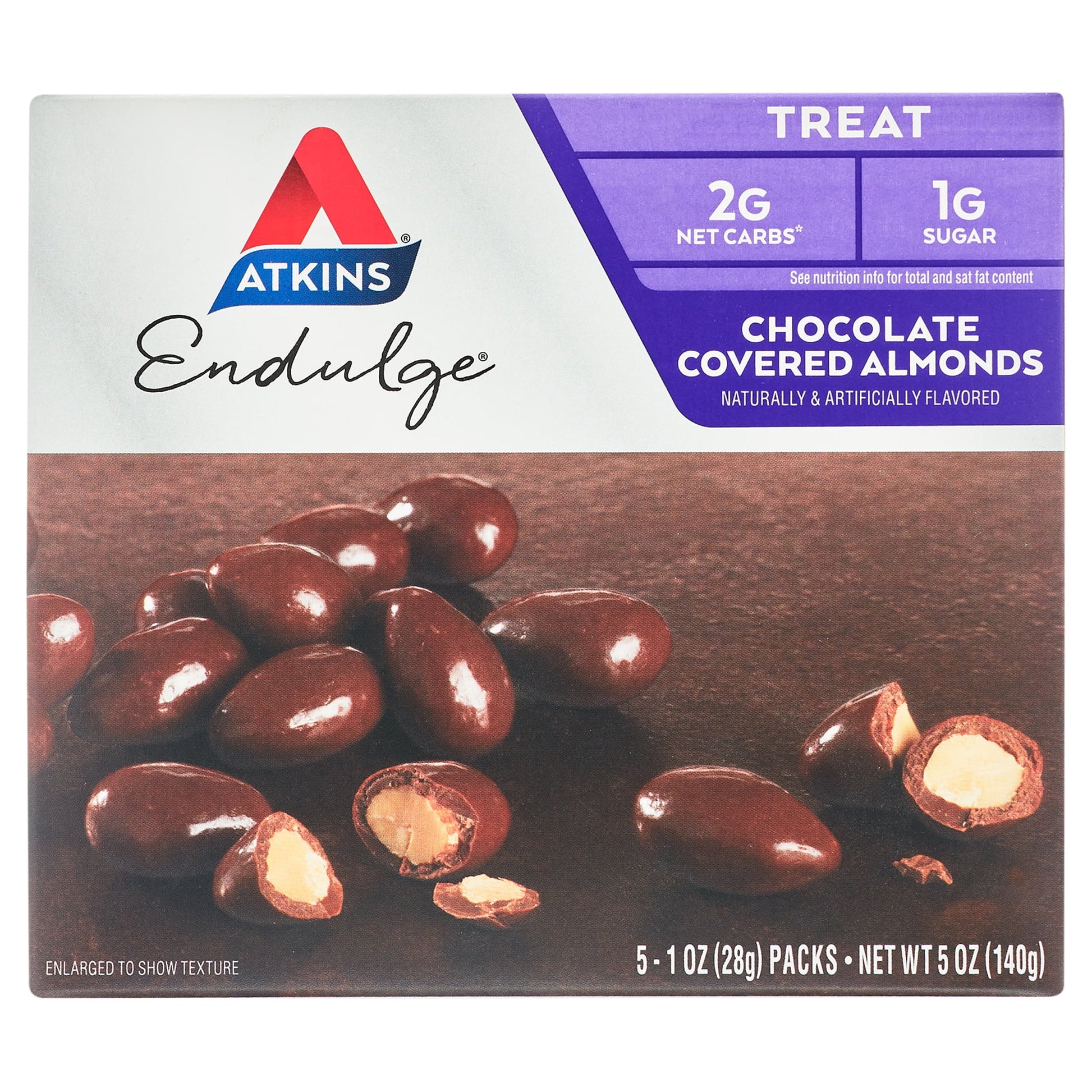 Endulge Treat, Chocolate Covered Almonds, Keto Friendly, 5 Ct