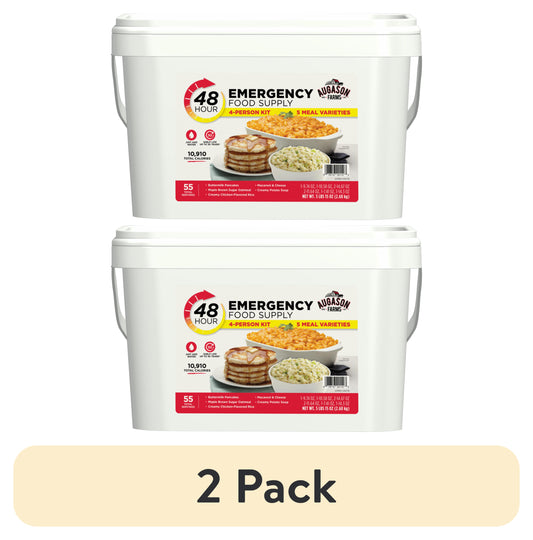 (2 Pack)  48-Hour 4-Person Emergency Food Supply, 95 Oz