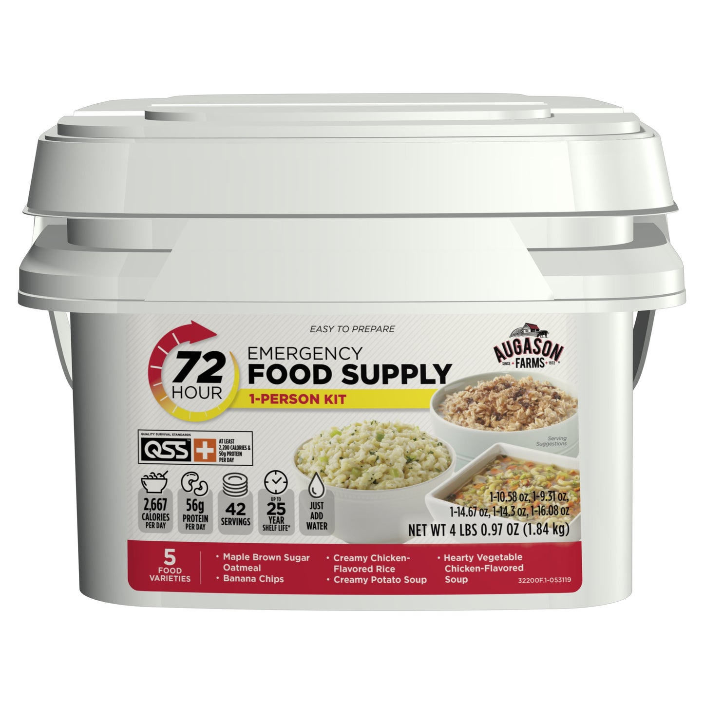 72-Hour 1-Person Emergency Food Supply Kit 4 Lbs 1 Oz